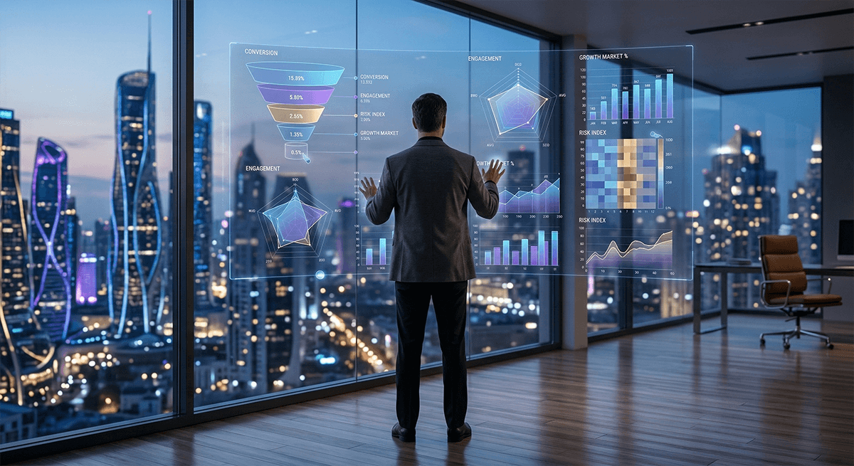 AI-powered call tracking dashboard showing revenue growth and increased website sales